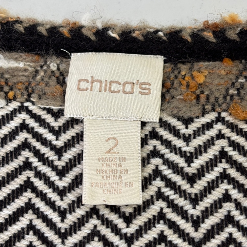 Chico’s Textured Patterned Open Front Cardigan - image 3